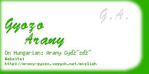 gyozo arany business card